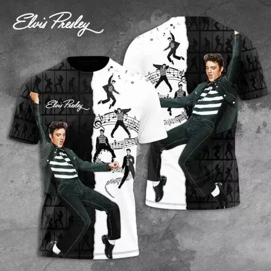 Discover Elvis Presley Shirt, King Of Rock 3D, Rock Music Shirt