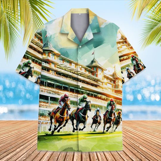 Discover Horse Racing Hawaiian Shirt