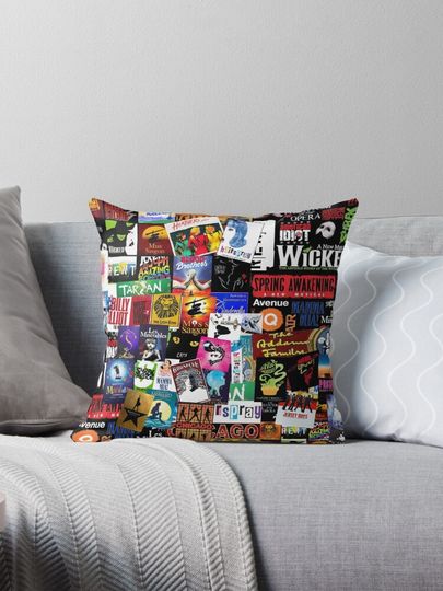 Discover Musicals Collage II Original Pillow