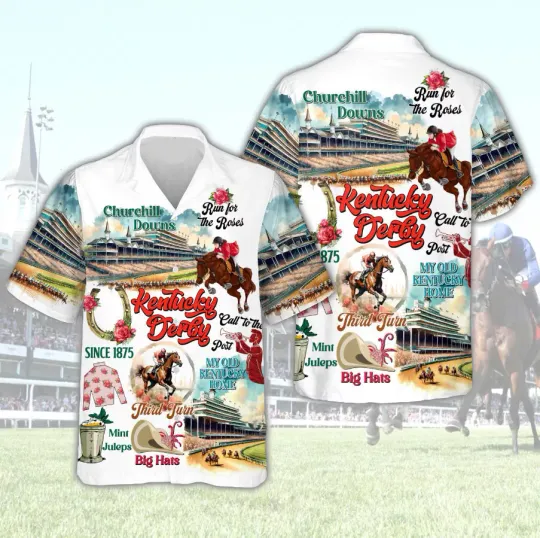 Discover Kentucky Derby Hawaiian Shirt