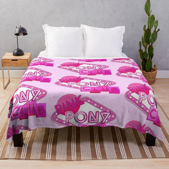 Discover Pink Pony Club Throw Blanket