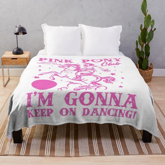 Discover Pink Pony Club Throw Blanket