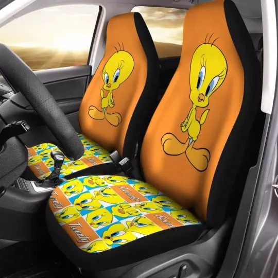Discover Tweety Bird Car Seat Cover, Cute Cartoon Car Protector