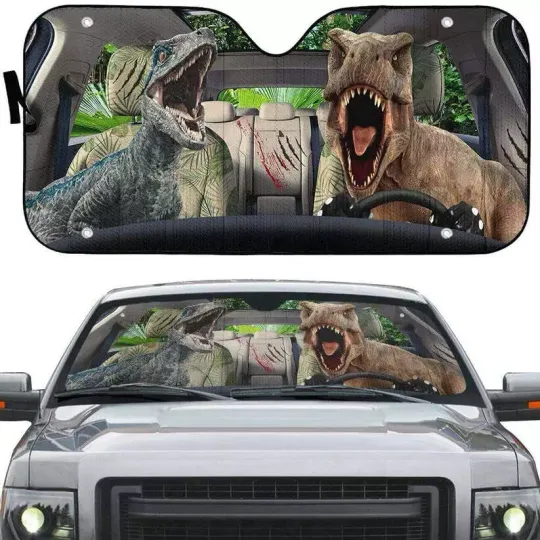 Discover Jurassic World Car Sun Shade, Movie Auto Sunshade, Trip Accessory