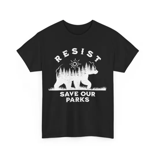 Discover Resist Save Our Parks Alt US National Parks Bear Nature T-Shirt