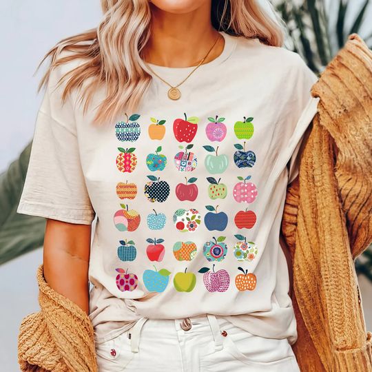 Discover Teacher Apples Shirt, Back To School Teacher Shirt, Teacher Appreciation Shirt