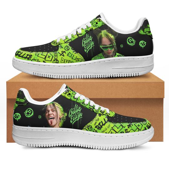 Discover Billie Eilish Leather Low Top Sneakers, Gifts for Fan