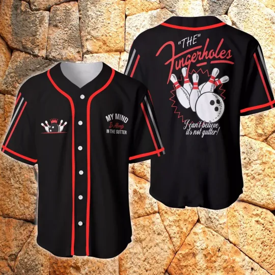 Discover My Mind In The Gutter Bowling Personalized Baseball Jersey