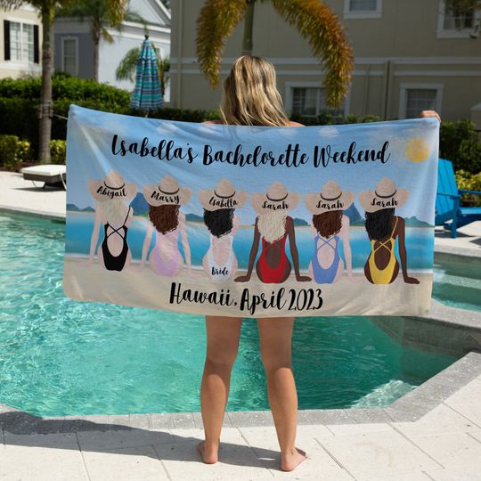 Discover Personalized Bachelorette Beach Towel, Birthday Beach Towel