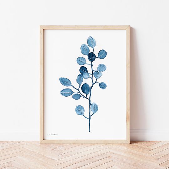 Discover Eucalyptus Watercolor Painting Print, Boho Art, Plant Poster