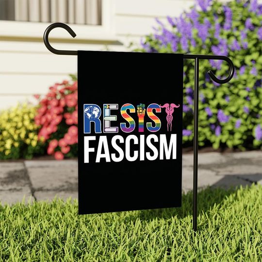 Discover Resistance Garden Flag, Resist Hate, Anti-Trump Flag, Resist Racism Flag