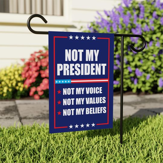 Discover Not My President Garden Flag, Resist Hate Flag, Anti-Trump Flag