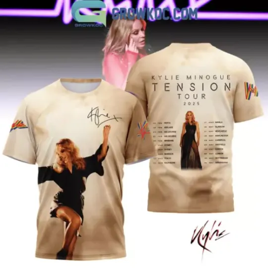 Discover Kylie Minogue Tension Tour 2025 3D T-Shirt