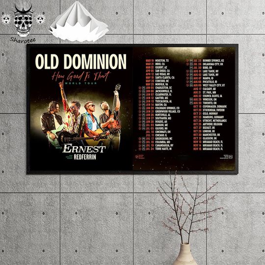 Discover Old Dominion How Good Is That World Tour 2025 Poster Home Decor, Wall Art
