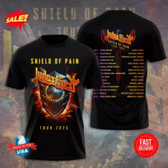Discover Judas Priest Tour 2025 3D Shirt