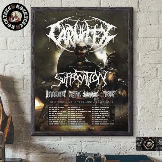 Discover Carnifex Hell Chose Me 15 Year Anniversary Tour 2025 Poster