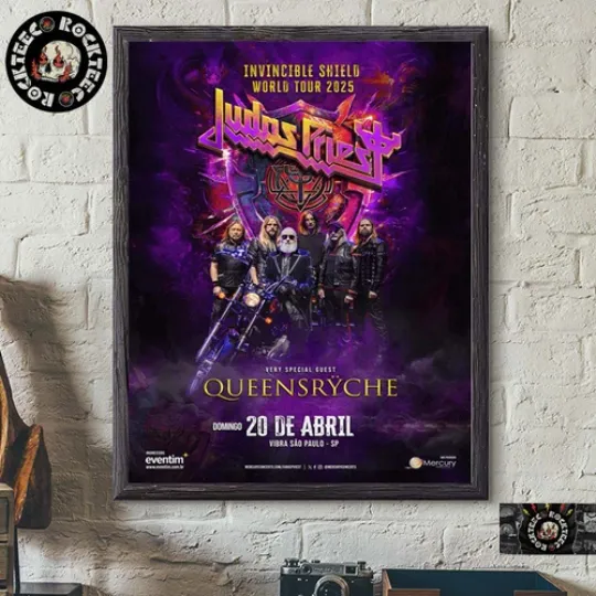 Discover Judas Priest Invincible Shield World Tour 2025 Poster For Show