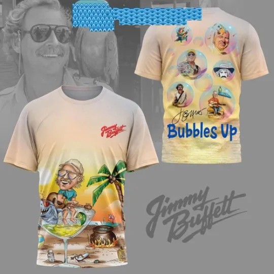 Discover Jimmy Buffett Forever Holiday Bubbles 3D Shirt