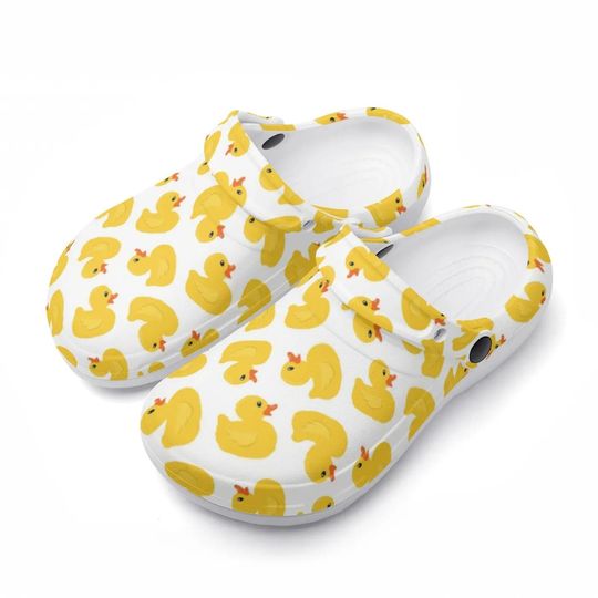 Discover Funny Rubber Duck Clogs, Funny duck print Clogs