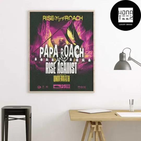 Discover Papa Roach Rise Of The Roach Us Tour 2025 Poster Home Decor