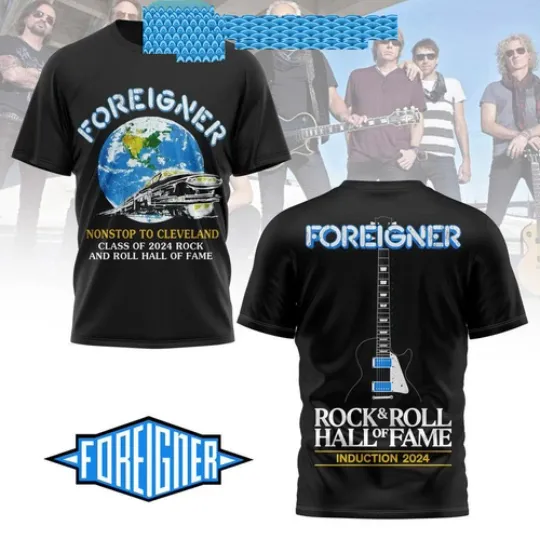 Discover Foreigner Nonstop Hall Of Fame Rock And Roll Introduction 3D Shirt
