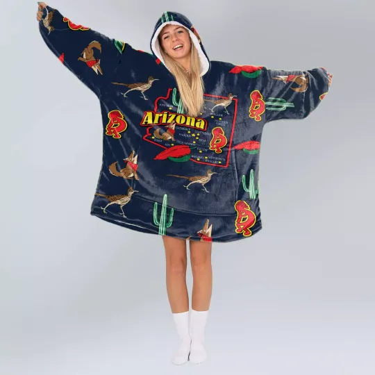 Discover Arizonna USA  Blanket Hoodie Sherpa