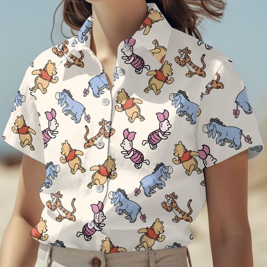 Discover Disneyyy Characters Hawaiian Shirt, Summer Aloha Hawaii Shirt, Birthday Gift