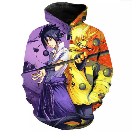 Discover Kids Boy 3D Anime Narutoo Hoodie Sweatshirt Hooded Pullover Jumper Top Coat Gift