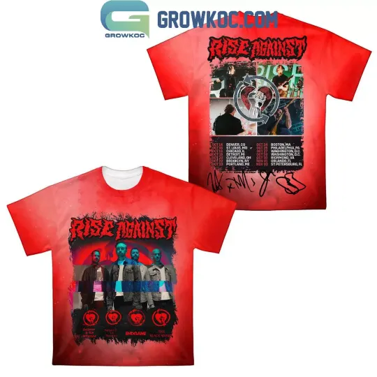 Discover Rise Against 2024 Tour Schedule 3D T-Shirt
