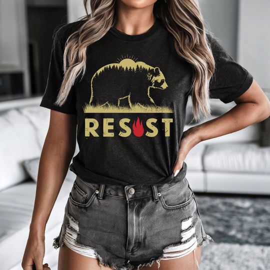 Discover smuky the bear Resist  t-shirt,   SMOBEAR t-shirt, women Resist Bear t-shirt