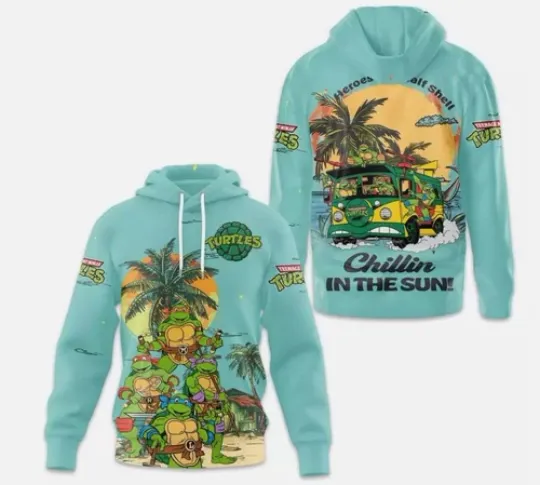 Discover Ninja Turtles Hoodie Long Sleeve Breathable Loose 3D