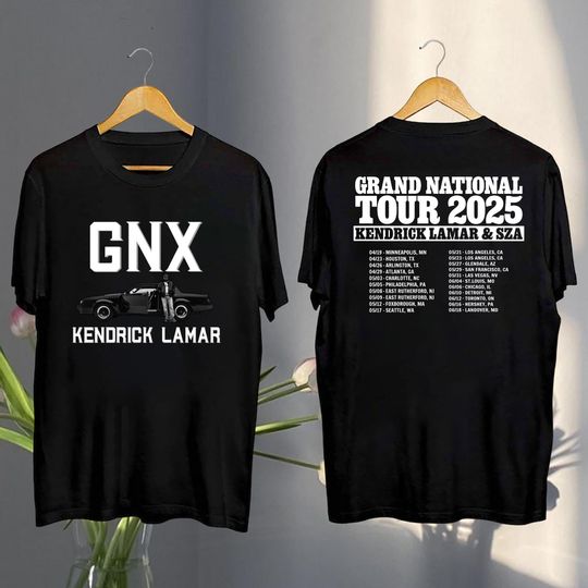Discover Kendrick Lamar & SZA Concert 2025 Shirt, Kendrick Lamar 2025 Grand National Tour T-Shirt, Kendrick Lamar GNX Fan Gift