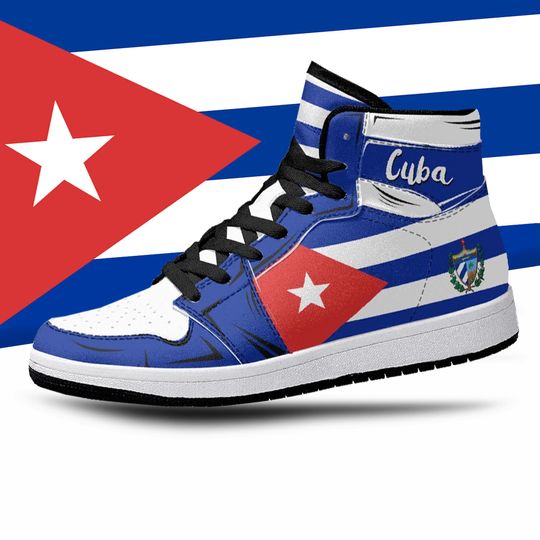 Discover Cuban Flag High Tops, National Flag, Cuba, Cuban Shoes, Cuban Flag Basketball Shoes