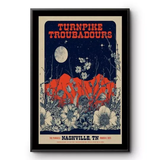Discover Turnpike Troubadours Mar 8 2025 The Pinnacle In Nashville, TN Tour Poster