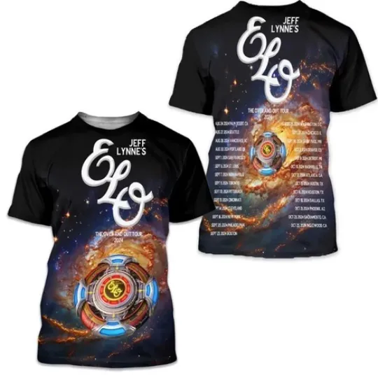 Discover Jeff Lynne ELO Over and Out Tour 3D T-Shirt