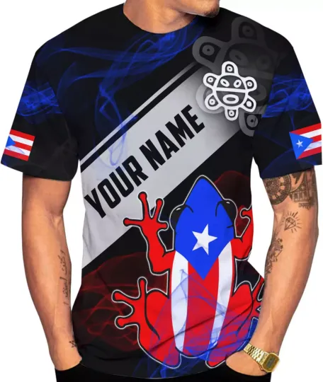 Discover Personalized Name Puerto Rico T-Shirt 3D, Puerto Rico Shirt for Men Women