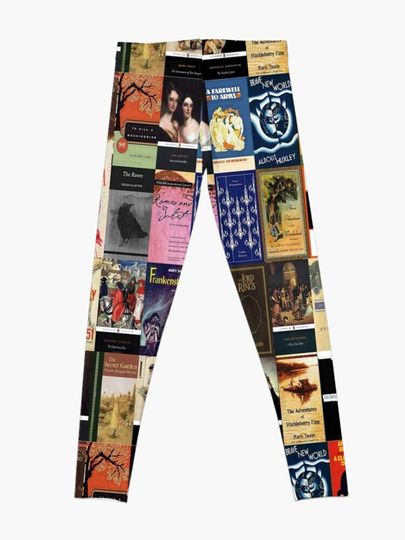 Discover Classic Literature Book Covers Leggings, Literature Leggings