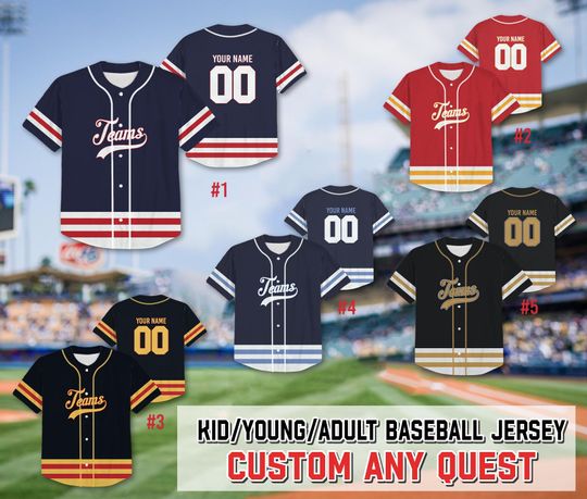 Discover Custom Baseball Jersey, Personalize Your Name Team Name and Number