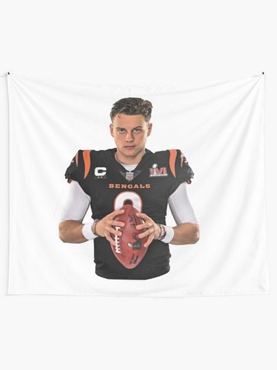 Discover Joe Burrow Tapestry, Football Tapestry, Cute Joe Burrow Tapestry