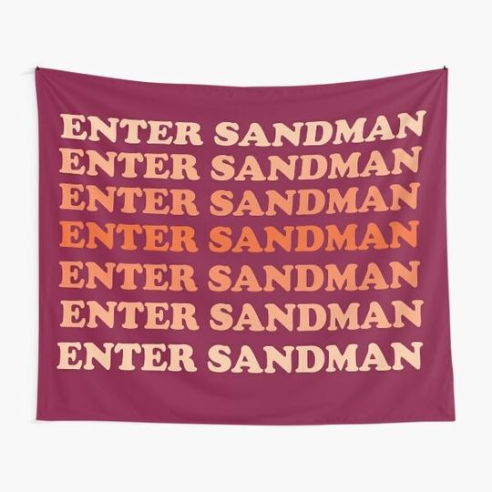 Discover Enter Sandman Ombre Tapestry, Enter Sandman Tapestry, Virginia Tech Tapestry