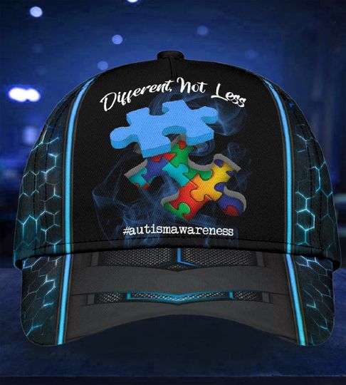 Discover Autism Wareness Different Not Less - Autism Awareness Classic Cap