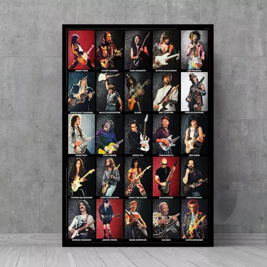 Discover Greatest Guitarists Of All Time - Art Print - Rock Poster - Rock and Roll