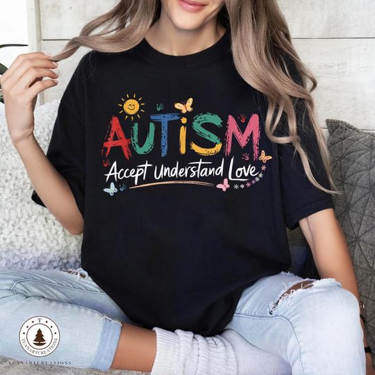 Discover Brushstroke Autism Shirt, Autism Awareness Shirt, Autism Puzzle Pieces Shirt