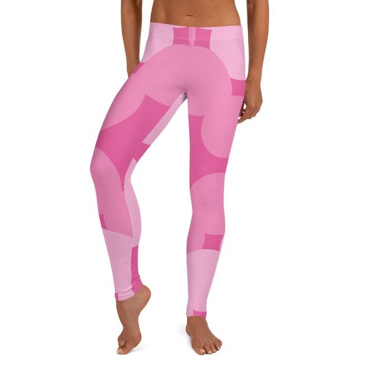 Discover Pink Doll Leggings ~ Women's Cozy Wear Cute Carbie B*rbie Stretchy Tight Pants | Trendy Mod Boho Buttery Soft Fashion Tights | Gift for Her