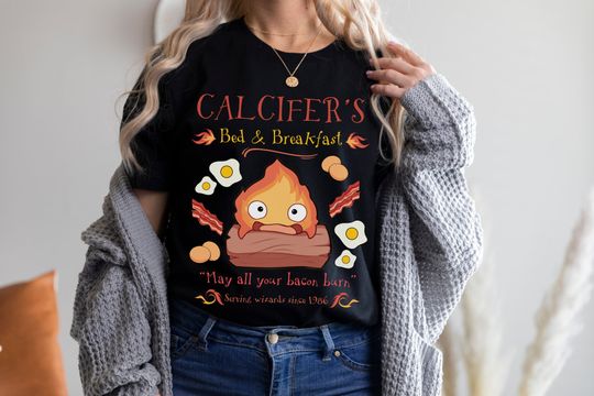 Discover Calcifer's Bed & Breakfast Howl's Moving Castle Inspired Unisex T-shirt