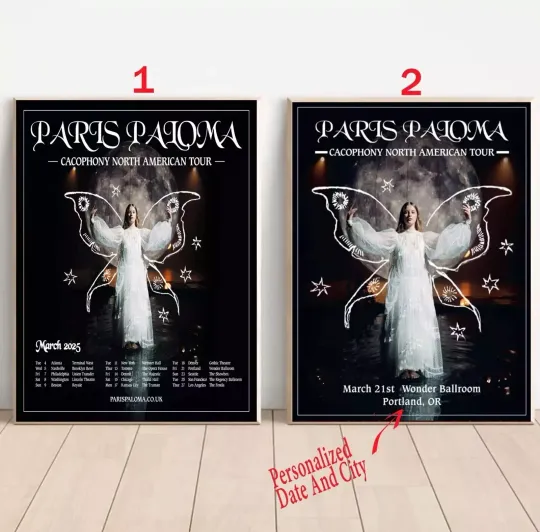 Discover Custom Paris Paloma – Cacophony North American Tour 2025 Poster