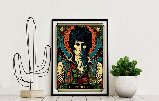 Discover Illustrated Jeff Beck Poster