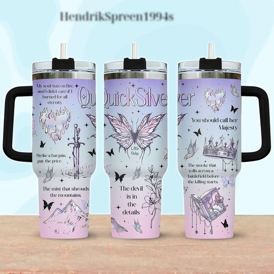 Discover Quicksilver Tumbler 40oz, Little Osha Butterfly Tumbler, Saeris Fane