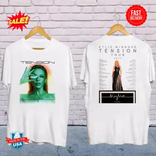 Discover Kylie Minogue 2025 Concert, Kylie Minogue Tension World Tour 2025 Shirt