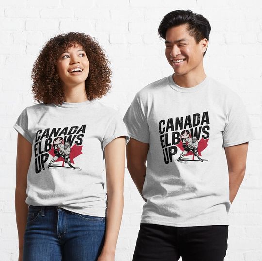Discover Elbows Up Shirt T-Shirt, Canadian Hockey T-Shirt